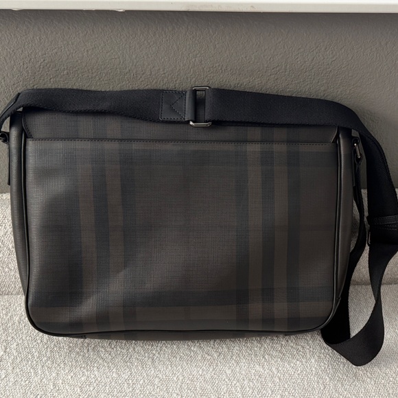 Burberry Black and Brown Checkered Messenger Bag - Picture 6 of 7
